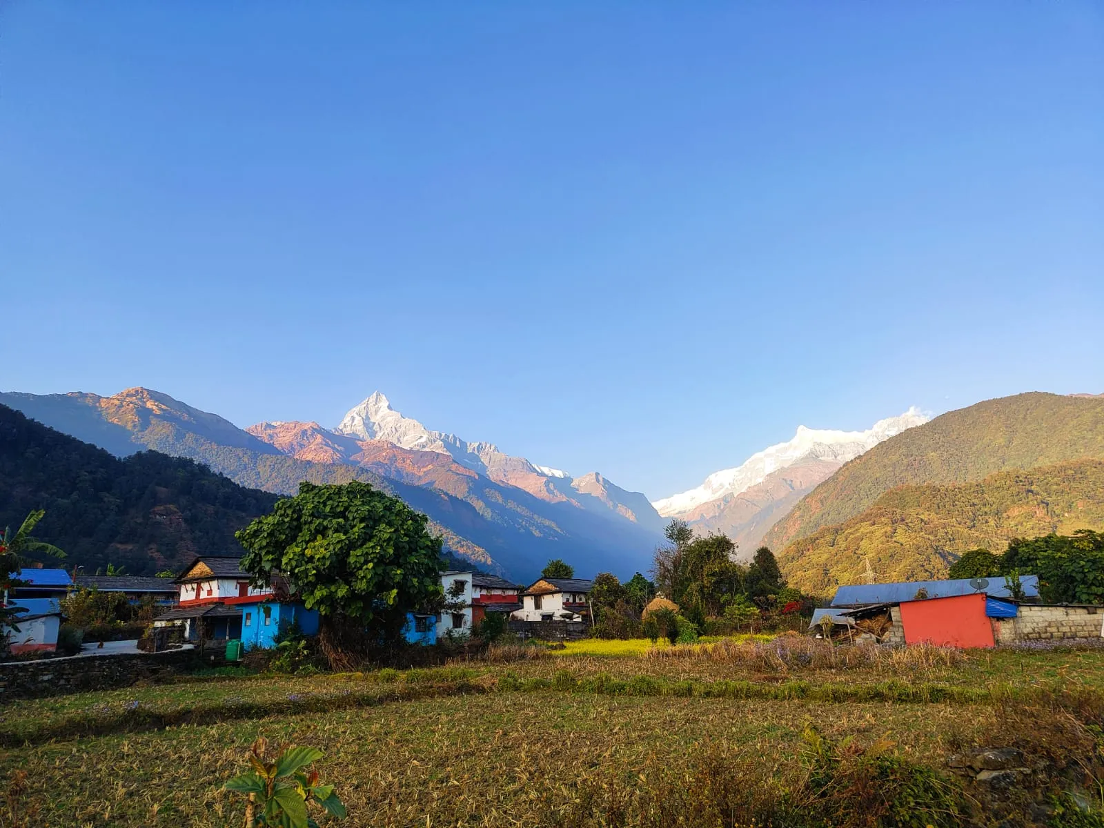 Another photo of beautiful village in yoga teacher training course in Pokhara Nepal
